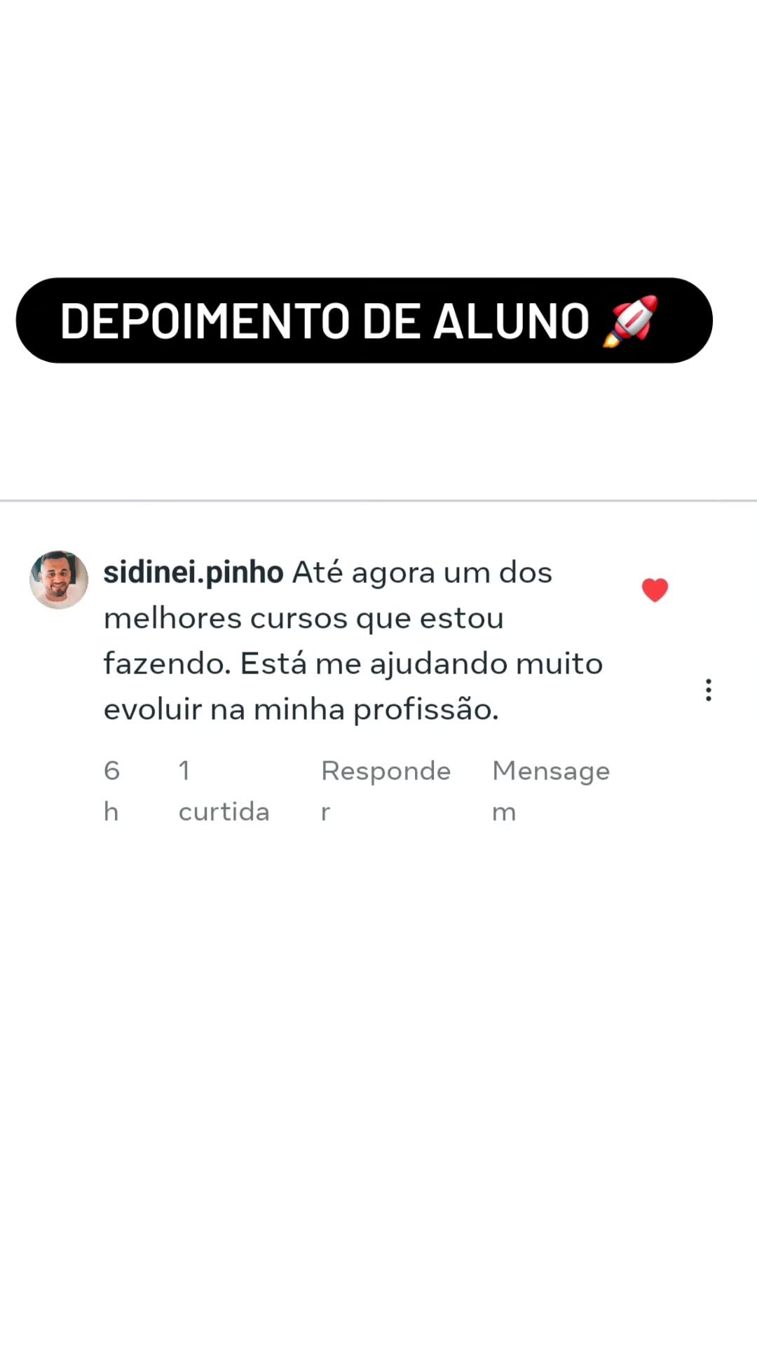 Depoimento aluno